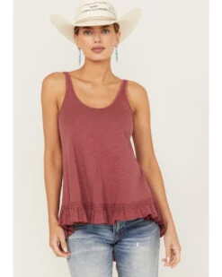 Angie Women's Ruffle Hem Tank Top