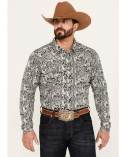 Cody James Men's Mamba Paisley Print Long Sleeve Western Snap Shirt
