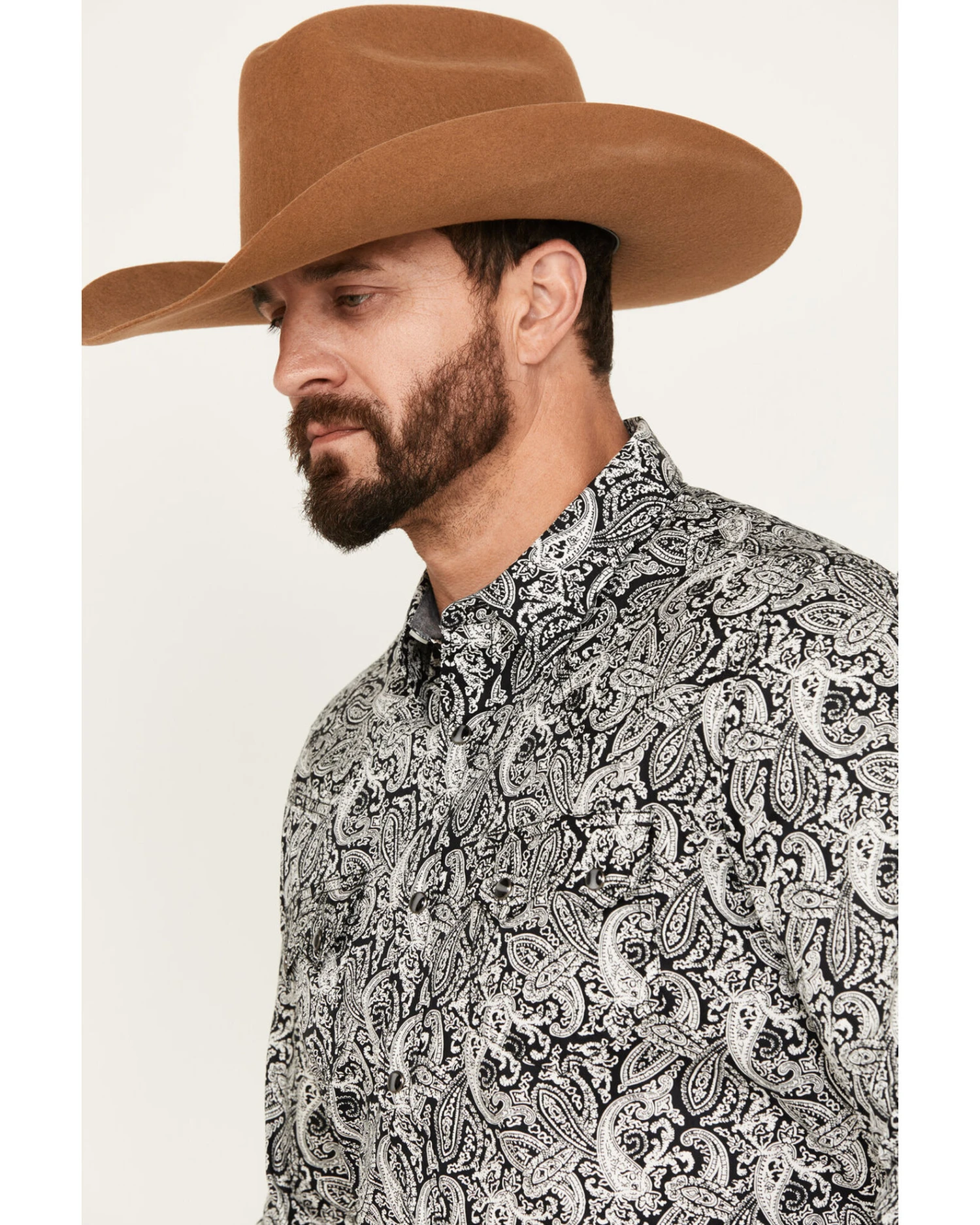 Cody James Men's Mamba Paisley Print Long Sleeve Western Snap Shirt - Image 2