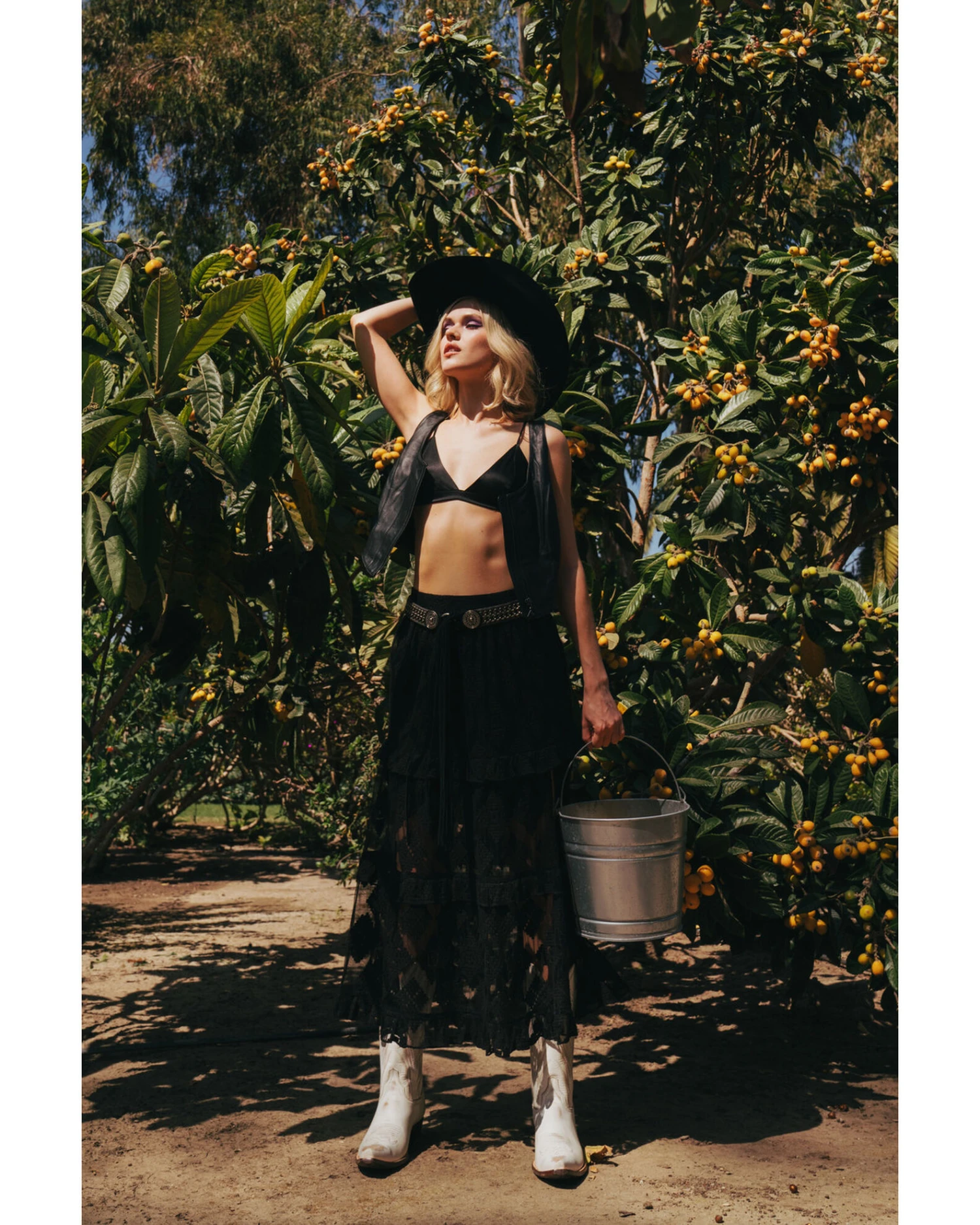 Shyanne Women's Diamond Embroidered Mesh Skirt