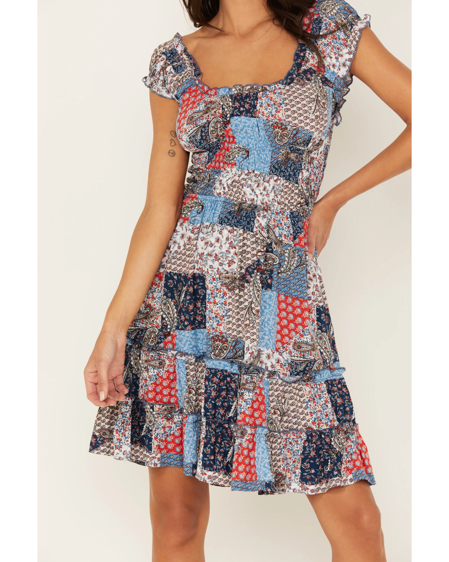 Wild Moss Women's Patchwork Print Dress - Image 3