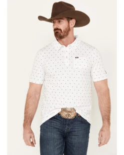 Hooey Men's Hot-Shot Mini Logo Print Polo