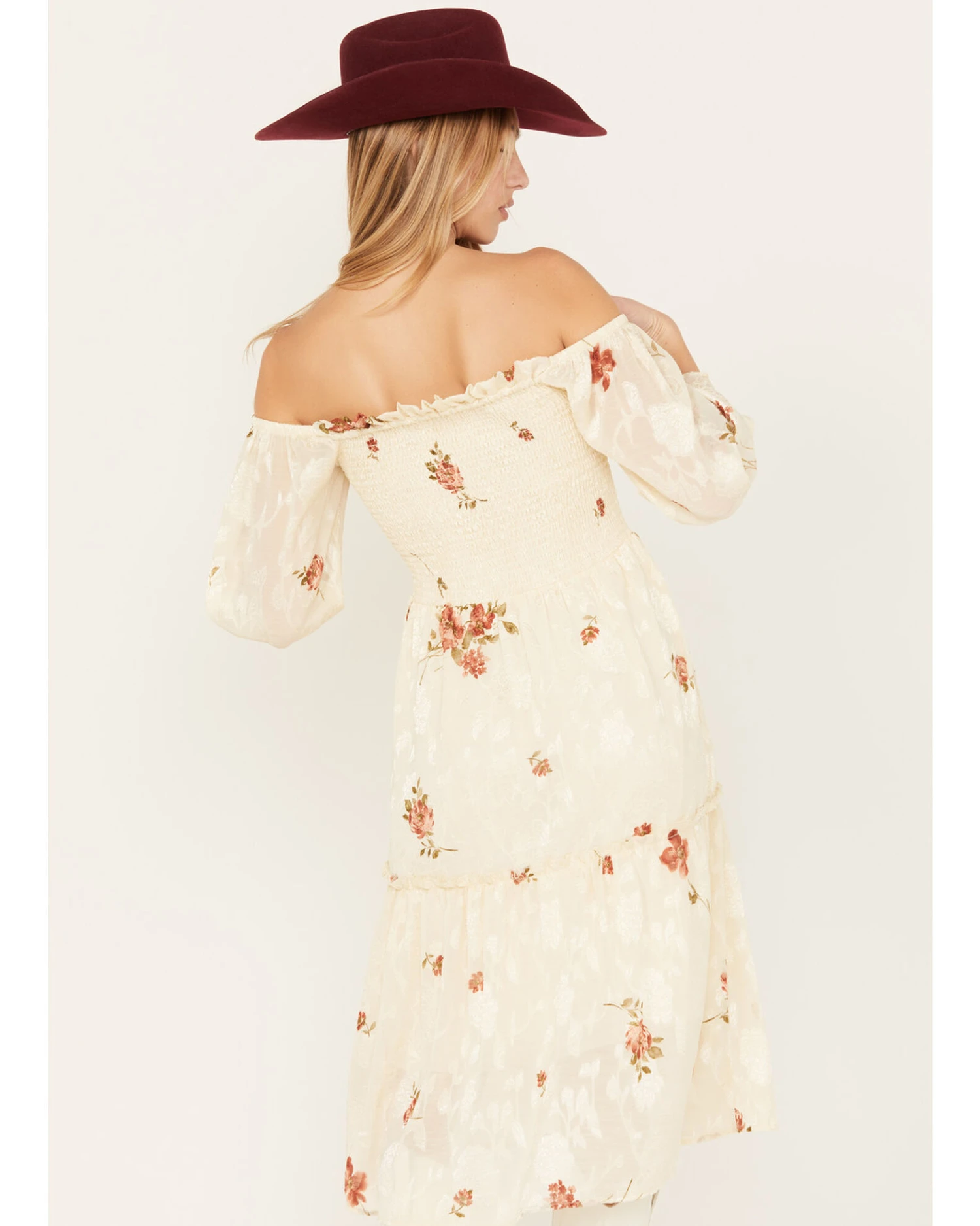 Wild Moss Women's Jacquard Smocked Front Dress - Image 4